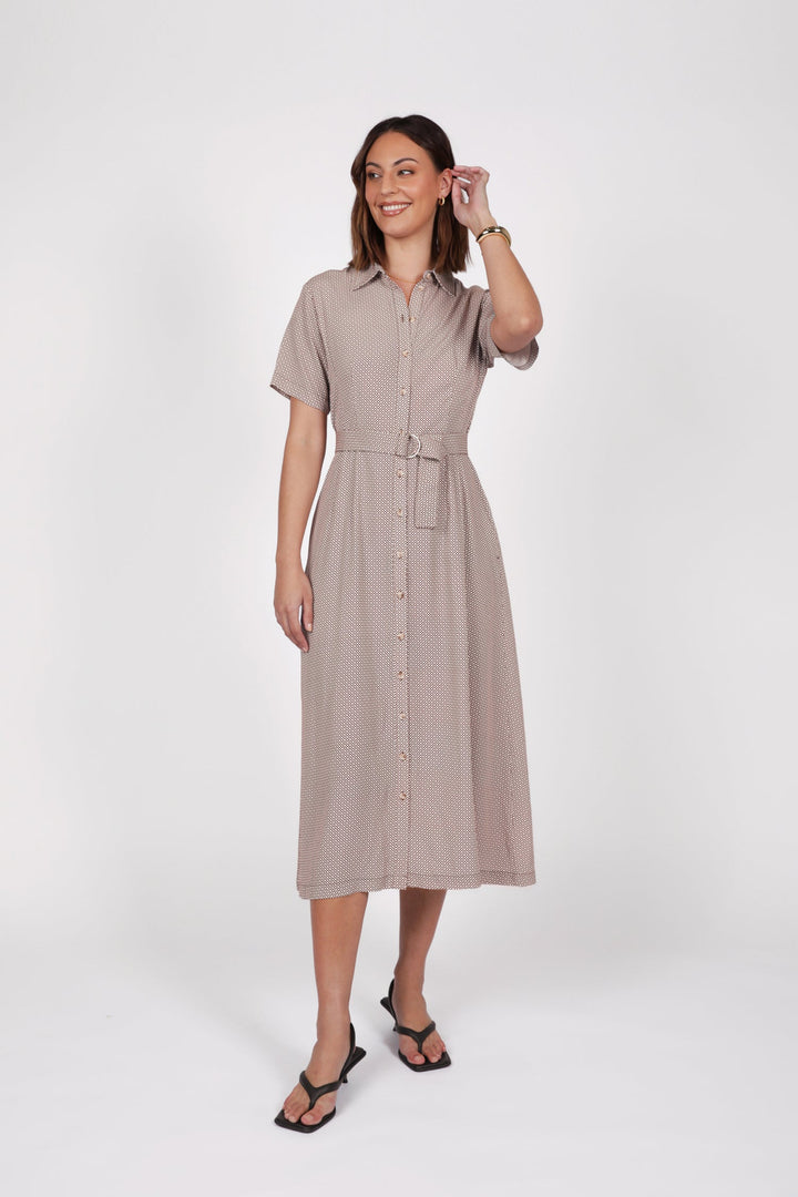 Axis Shirt Dress – Prism Print