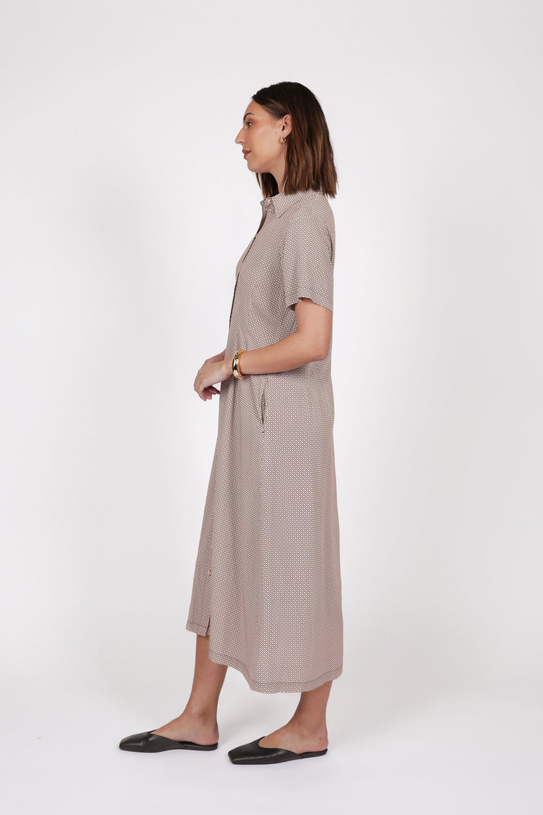 Axis Shirt Dress – Prism Print
