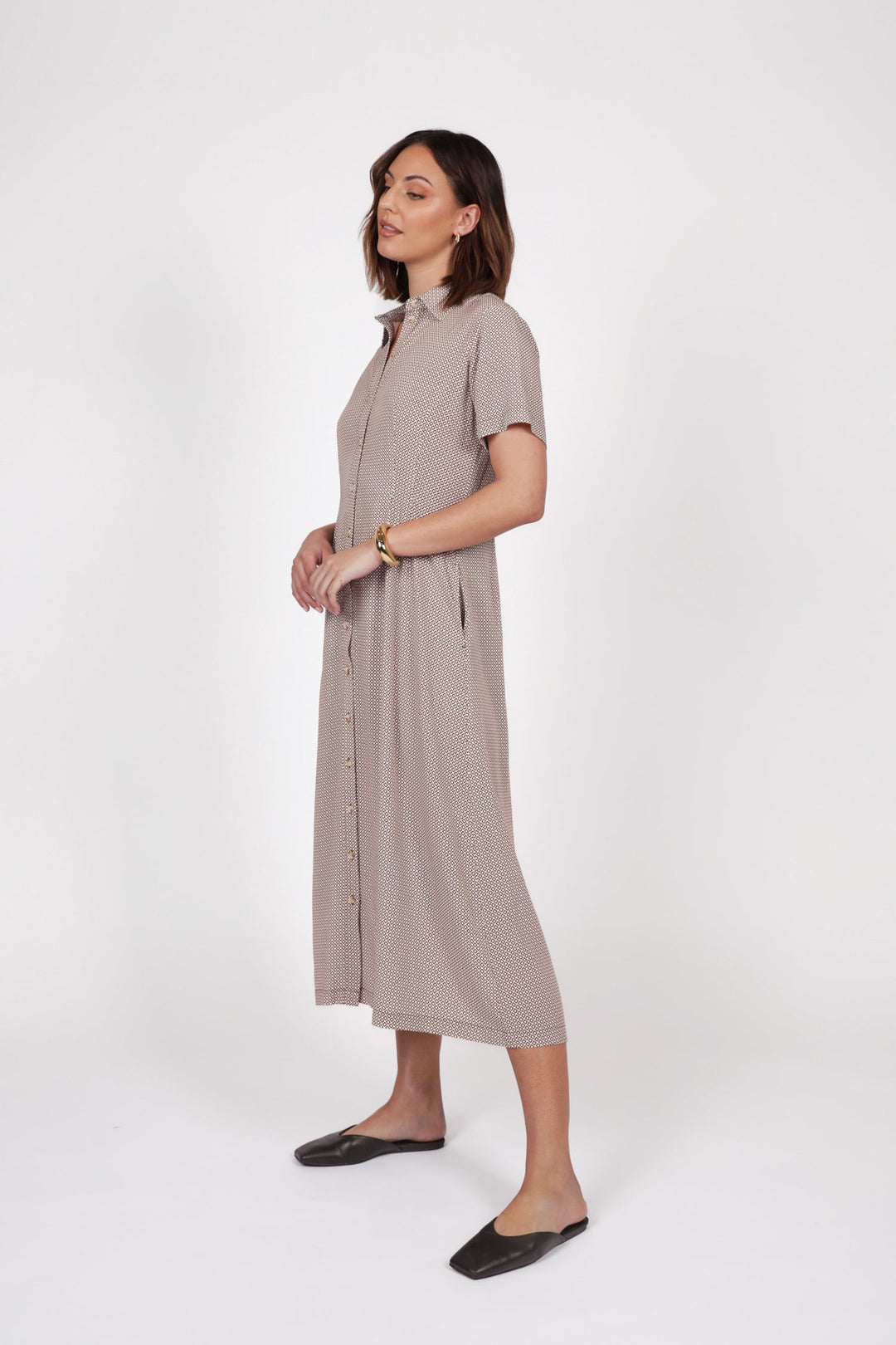 Axis Shirt Dress – Prism Print