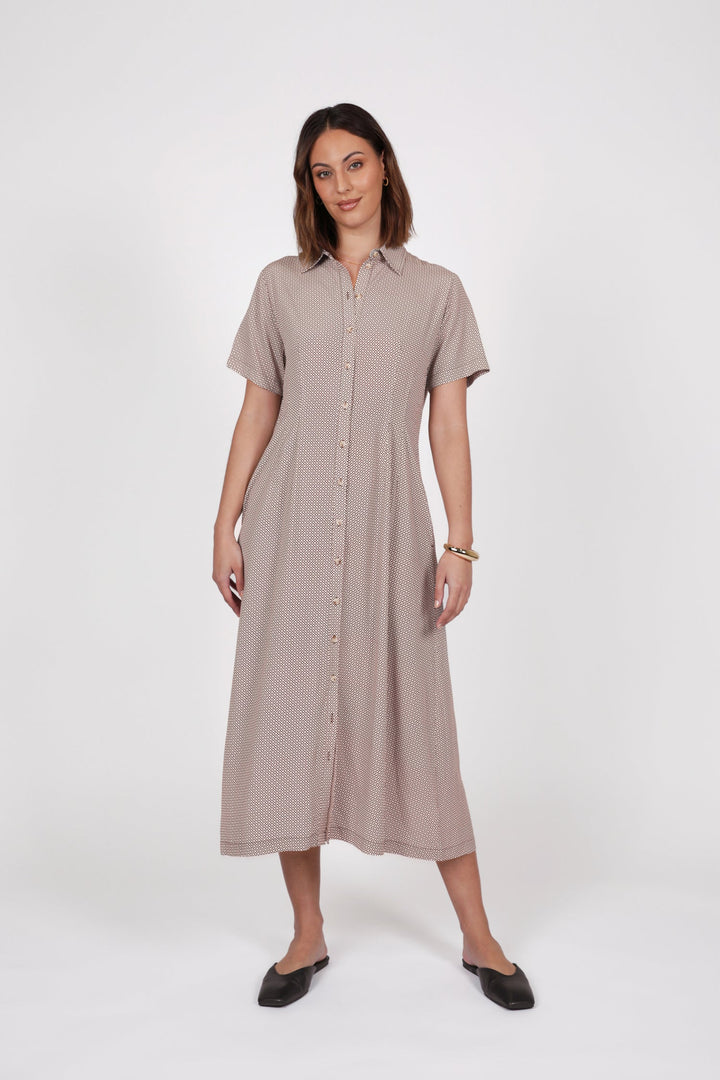 Axis Shirt Dress – Prism Print