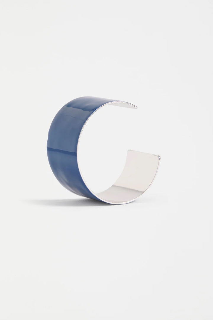 Innfellt Wide Bangle – Denim Blue