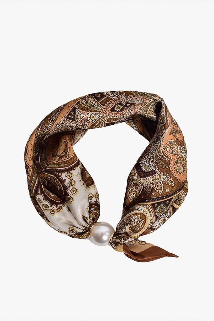Pearl fasten Neck Tie - Baroque