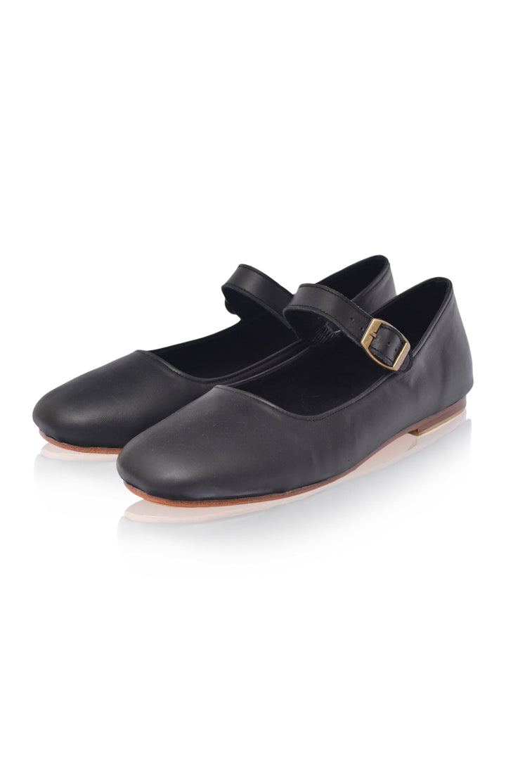Belle Rose Mary Jane Leather Flats