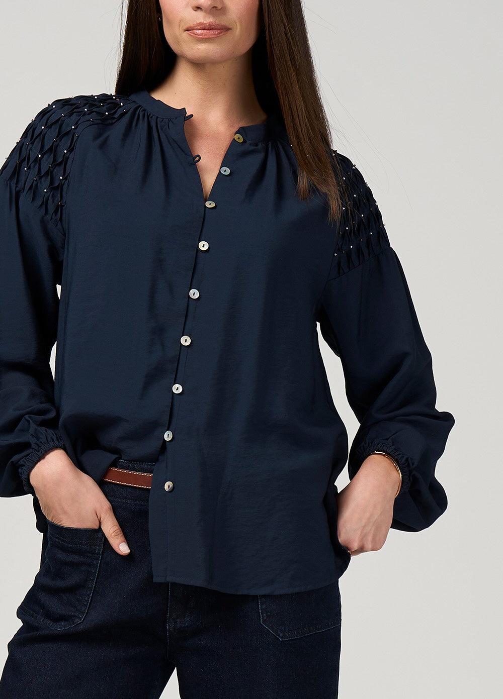 Bijou Blouse – Indigo