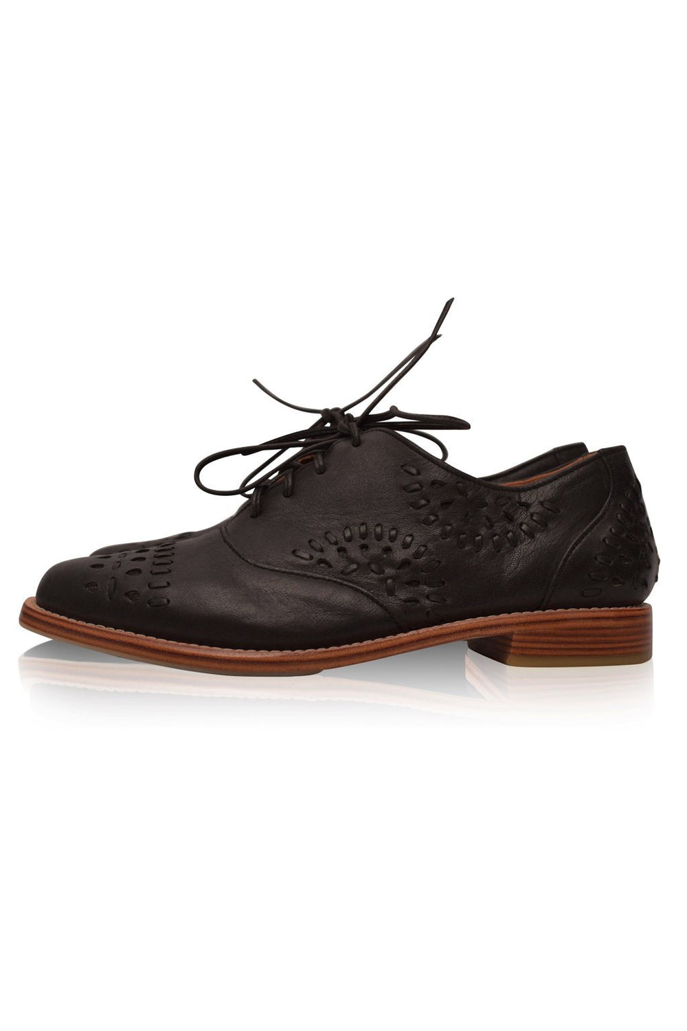 Womens Heartbreak Leather Oxfords - Dark Tan