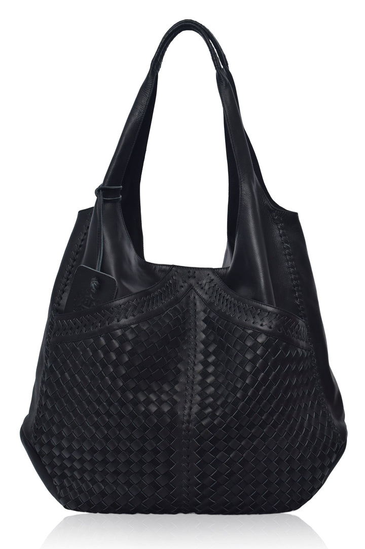 Oversized Leather Hobo Bag