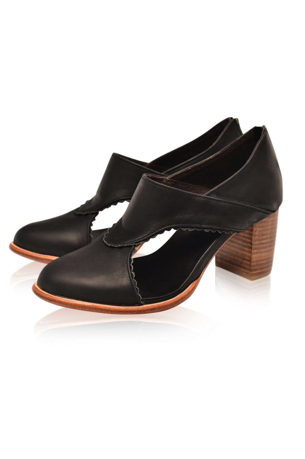 Womens Rain Kiss Leather Heel Booties - Emerald