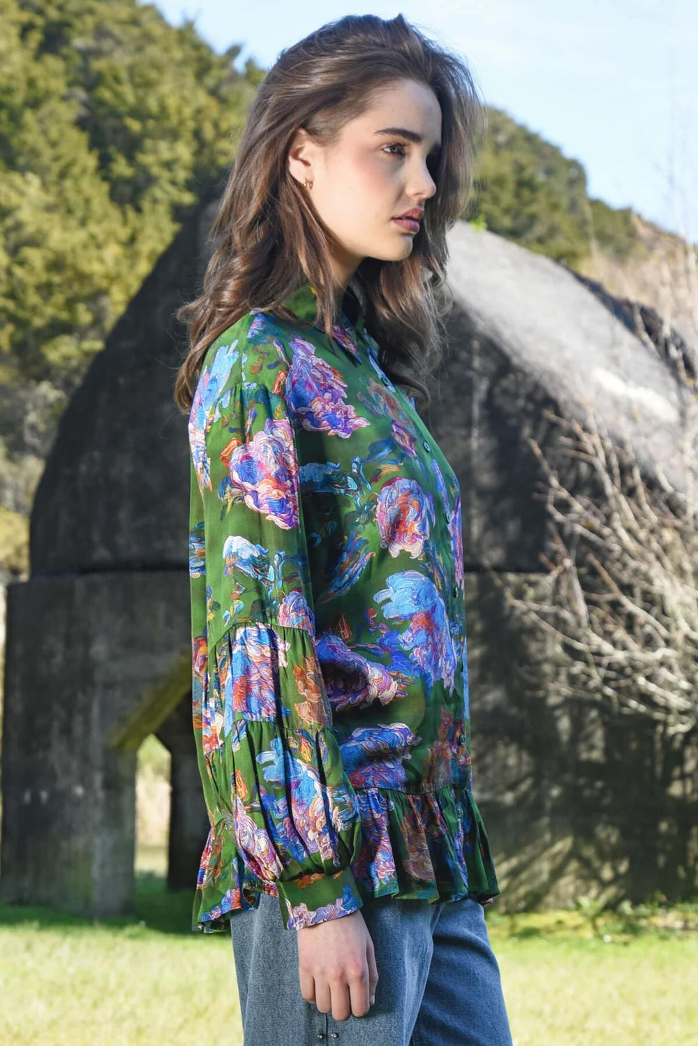 Flounce on Blouse