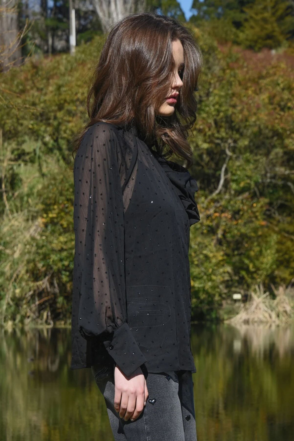 Sew Fancy Blouse - Black