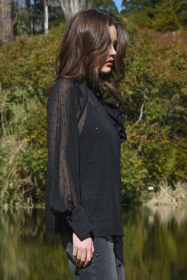 Sew Fancy Blouse - Black
