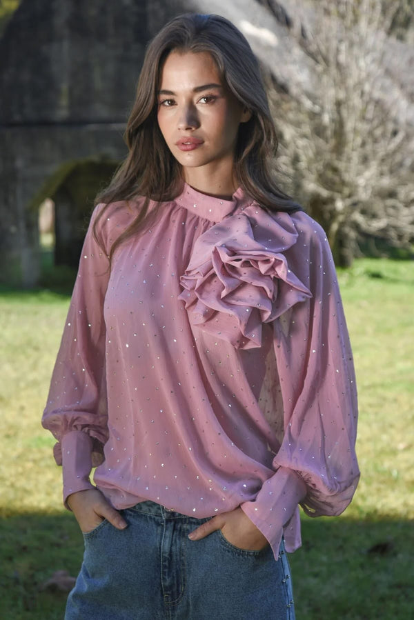Sew Fancy Blouse - Dusty Pink