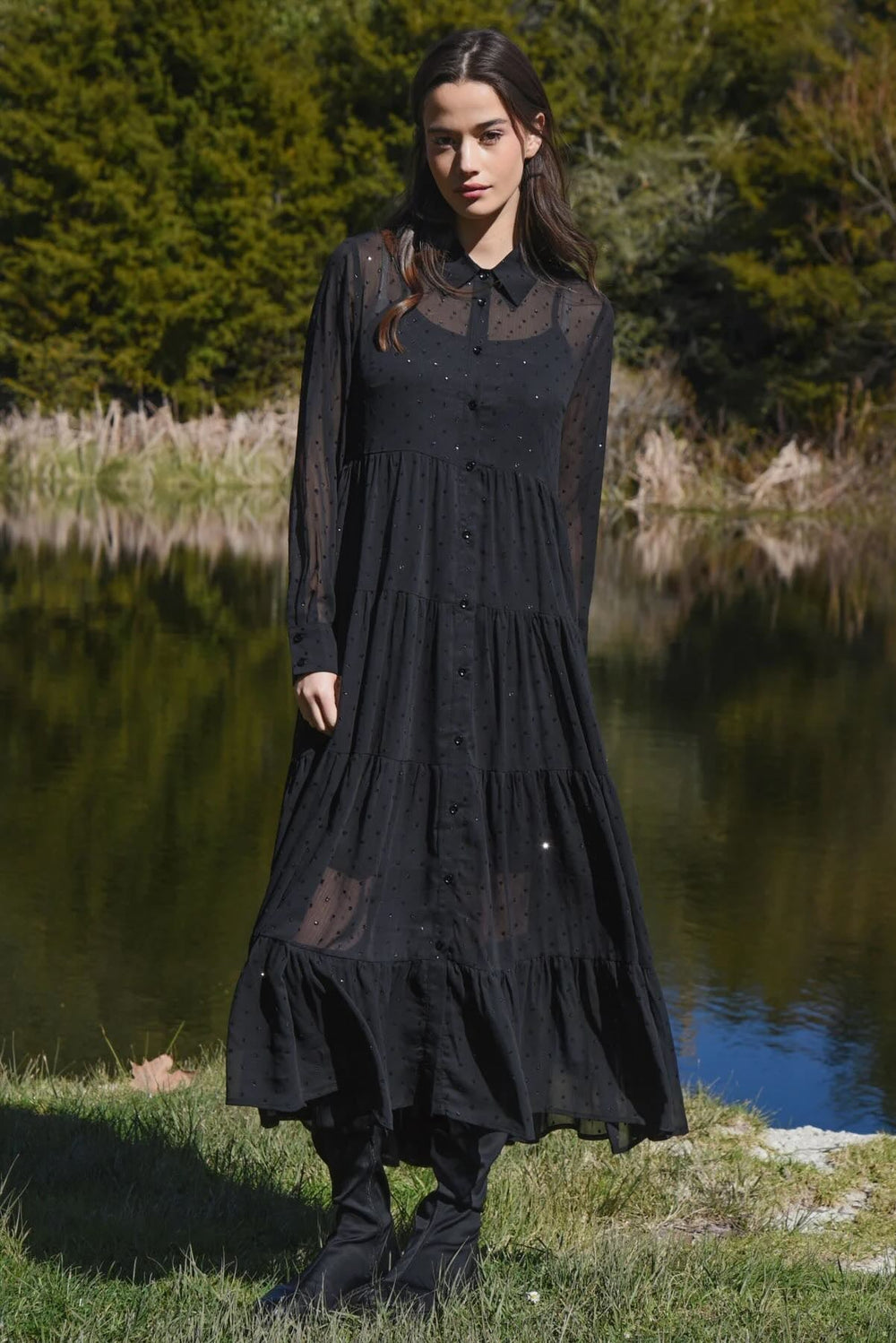 Sun & The Swoon Dress - Black