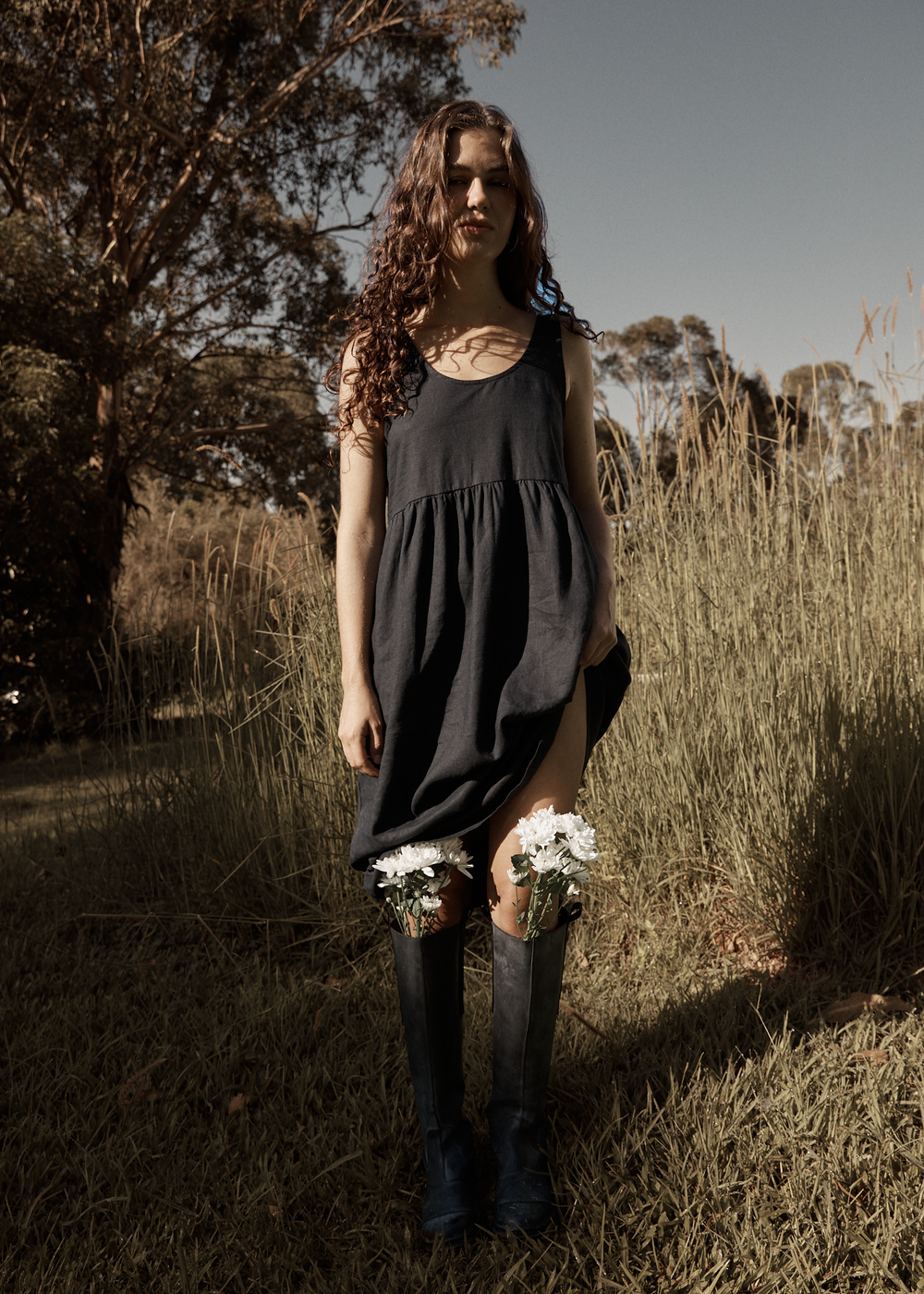 Womens Midi Dress Jesse - Black - AFENDS