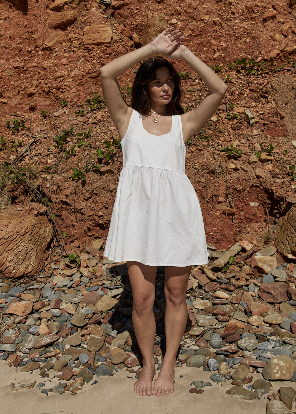 Womens Mini Dress Jesse - White - AFENDS