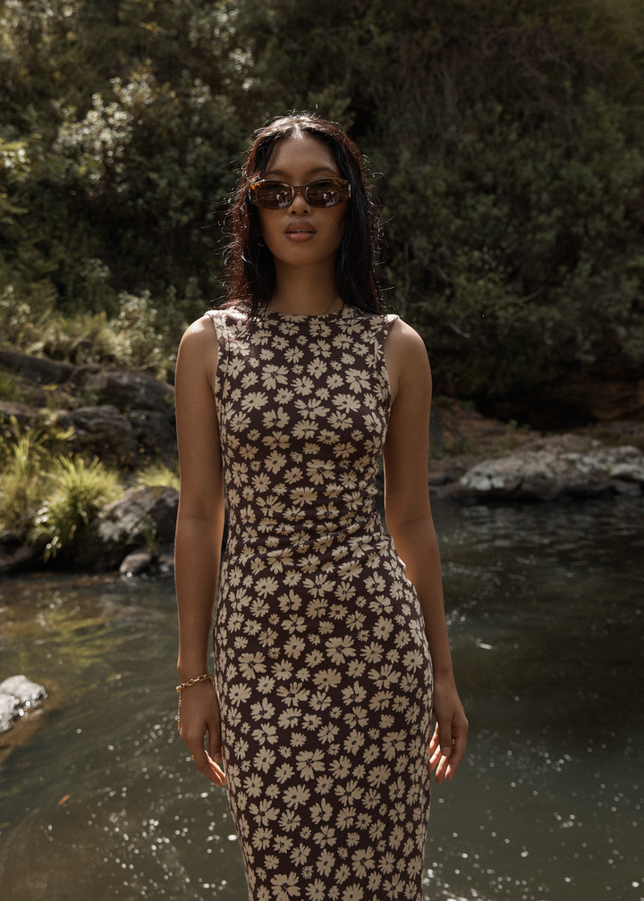 Astoria Maxi Dress – Coffee