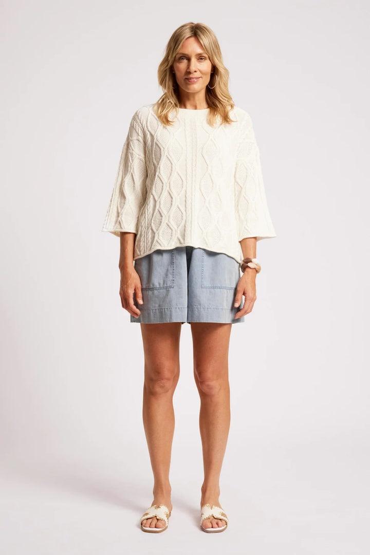Casa Cable Jumper – White