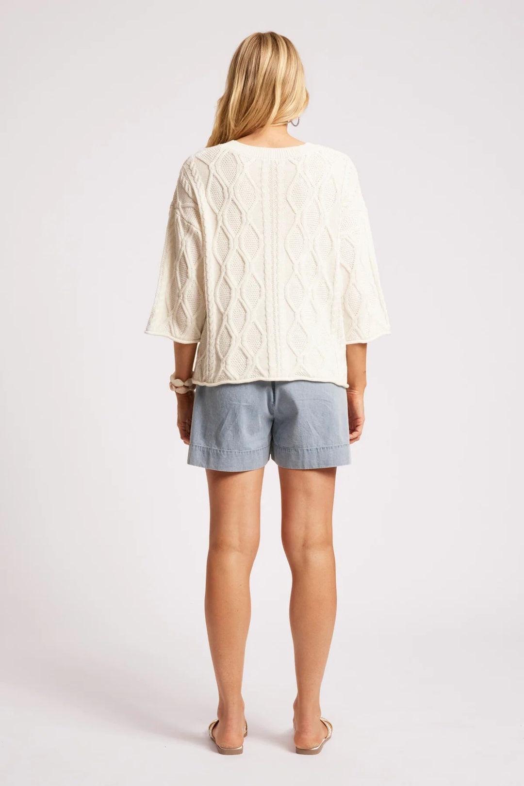 Casa Cable Jumper – White