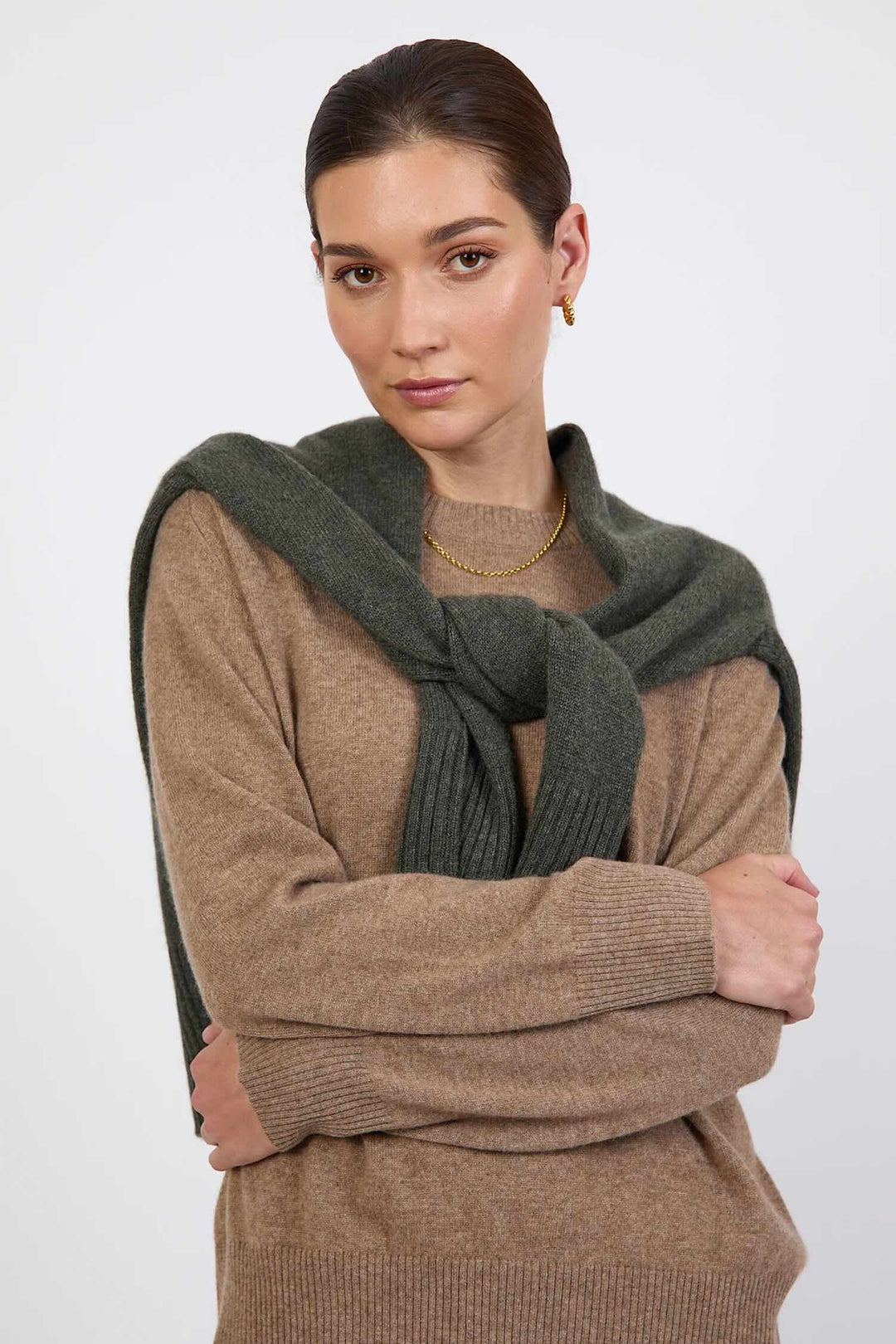 Cashmere Crew Neck Jumper – Nutmeg