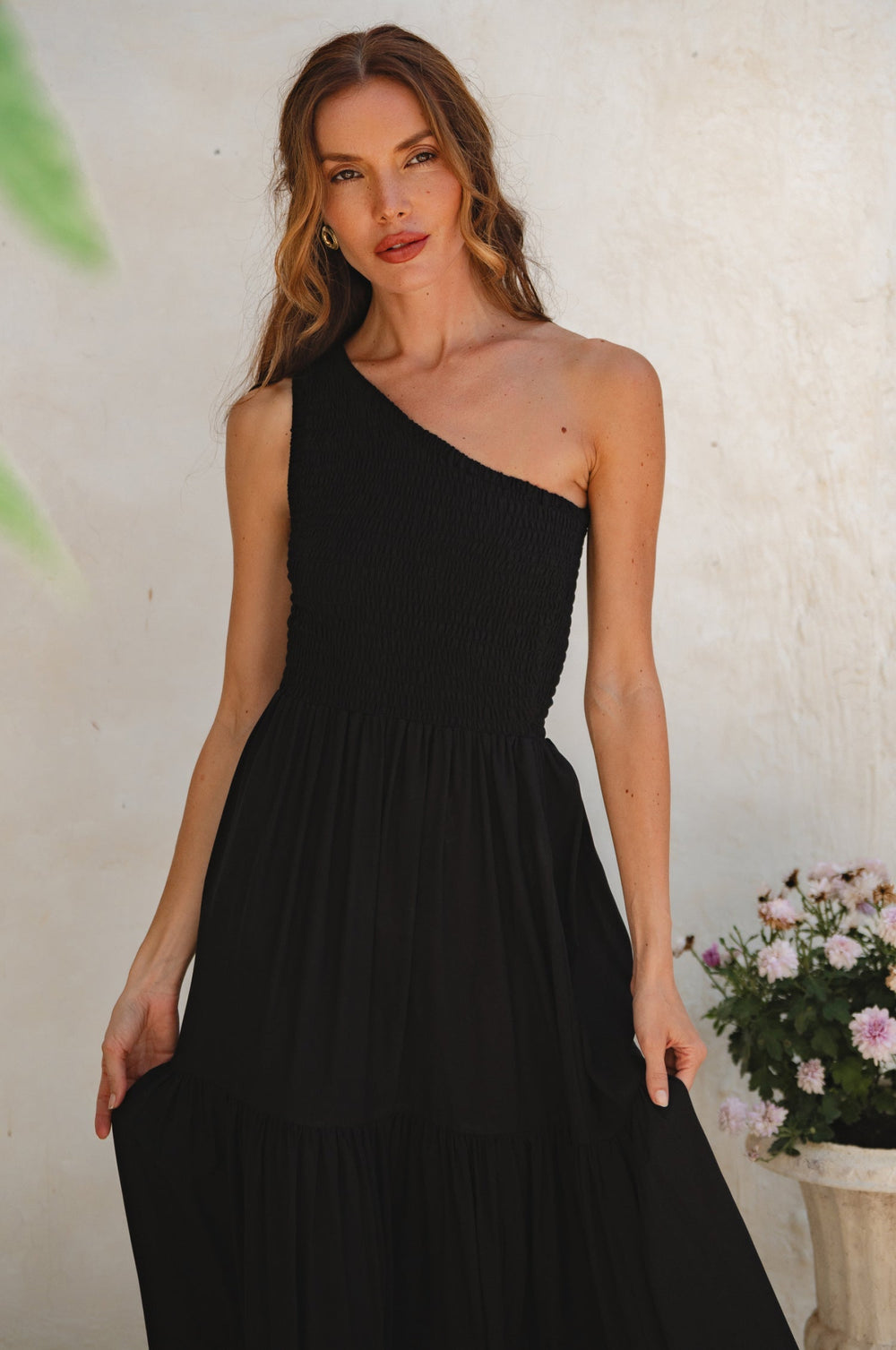 Womens Cassandra One Shoulder Maxi Dress - Cubana