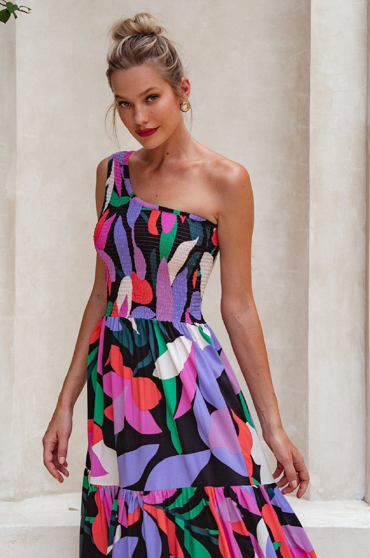 Cassandra One Shoulder Maxi Dress