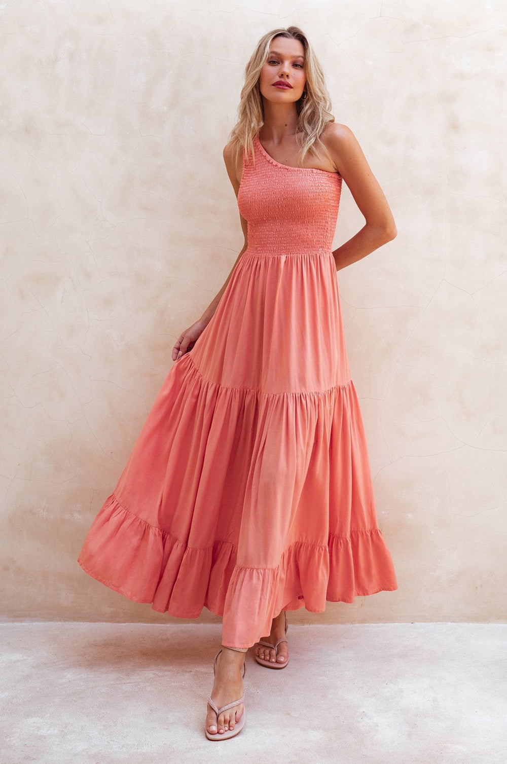 Womens Cassandra One Shoulder Maxi Dress - Black