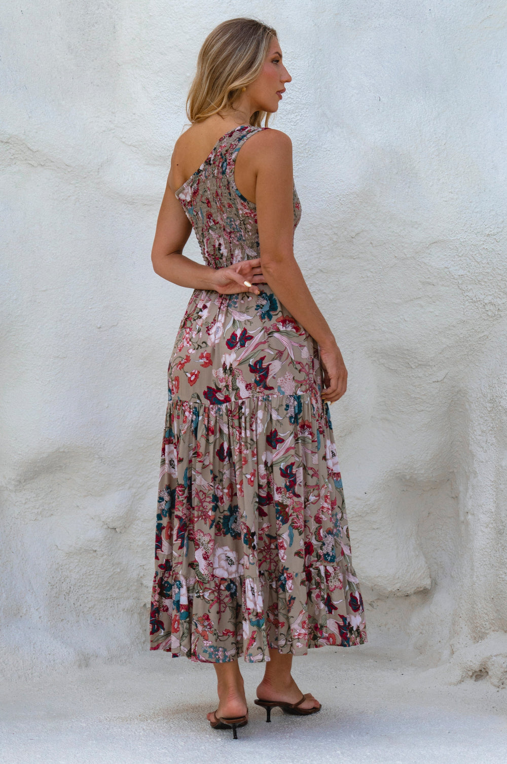 Womens Cassandra One Shoulder Maxi Dress - Hawaii