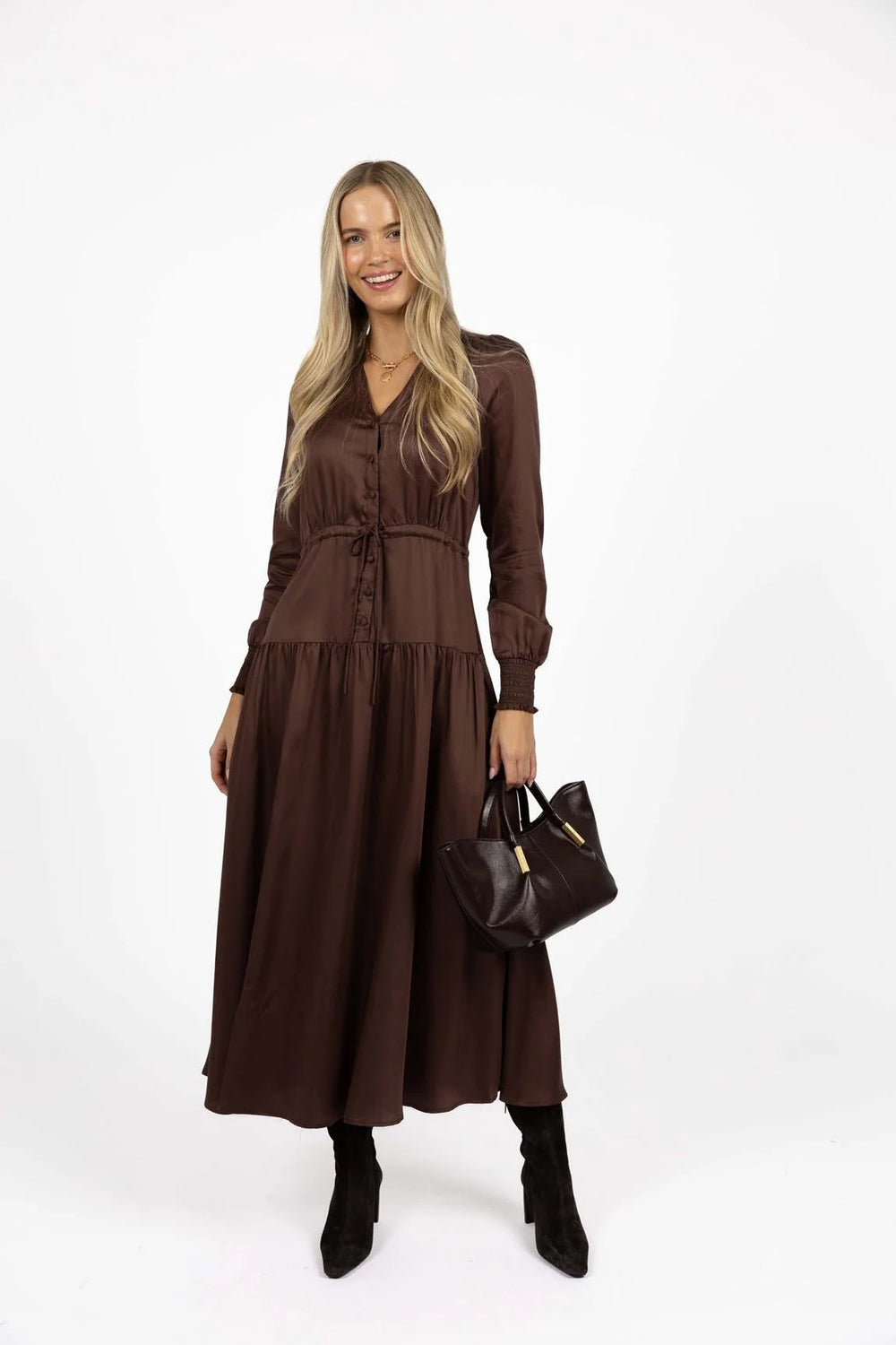 Celeste Dress- Cocoa
