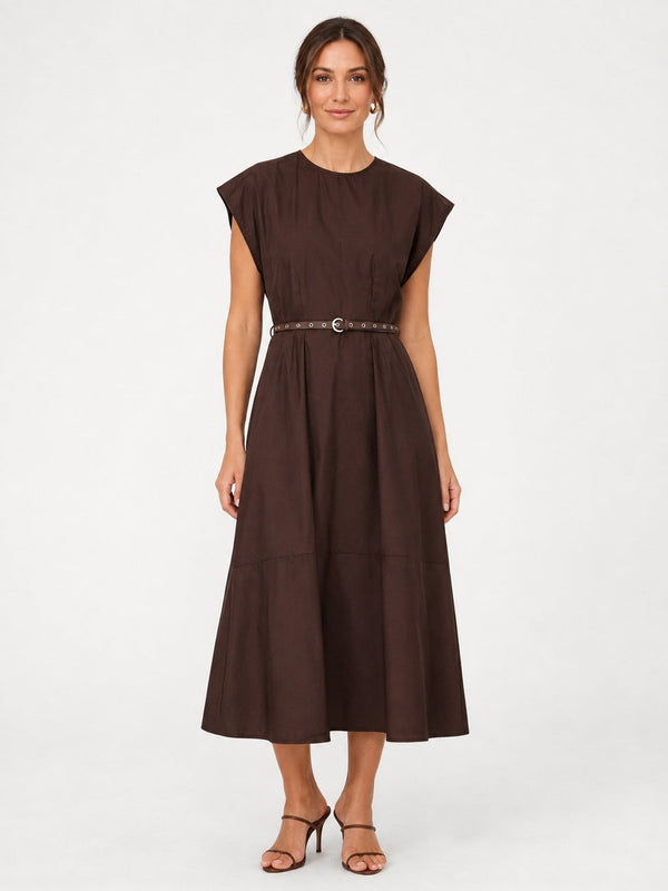 Dixie Belted Curve Dress in Moro