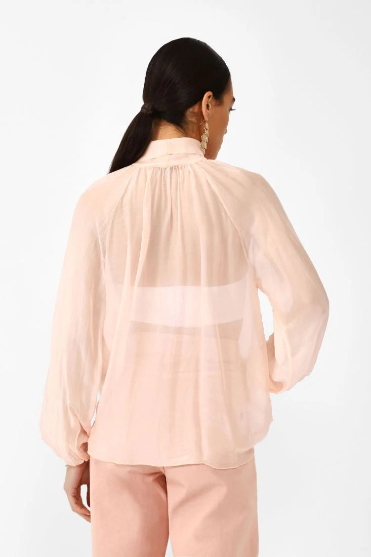 Dixie Tie Neck Blouse – Rosa