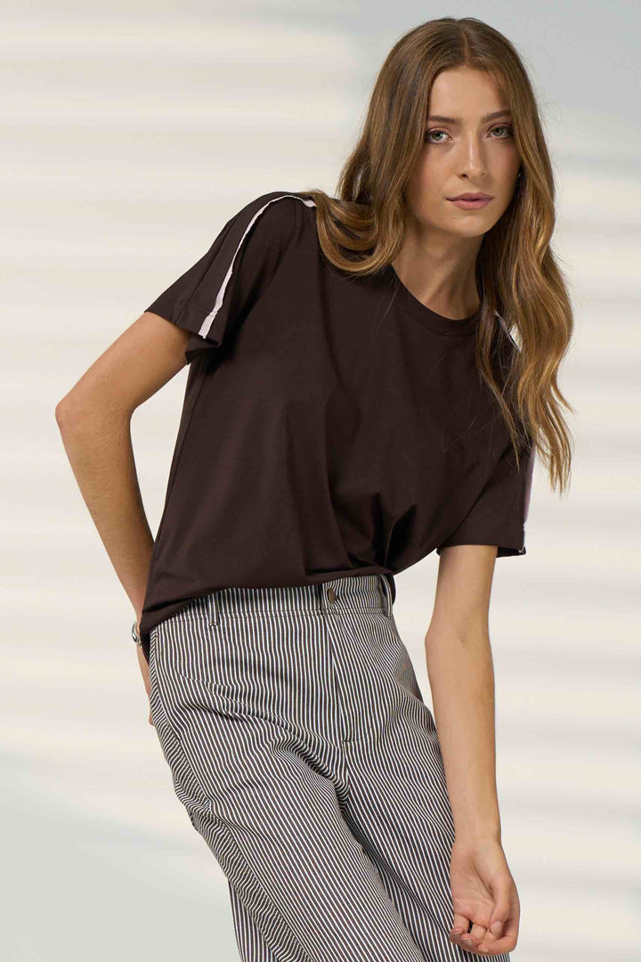 Duality Tee – Chocolate/Blush