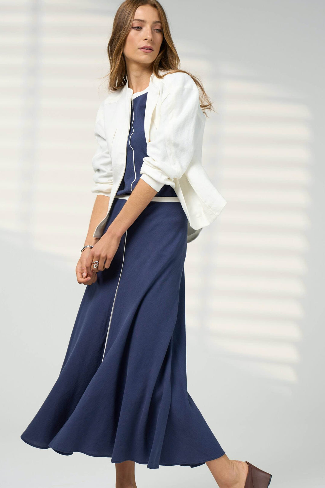 Duality Skirt – Navy/White