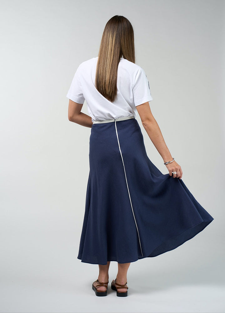 Duality Skirt – Navy/White