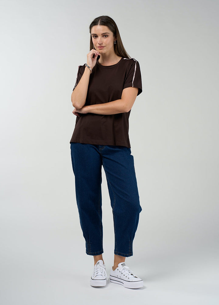 Duality Tee – Chocolate/Blush