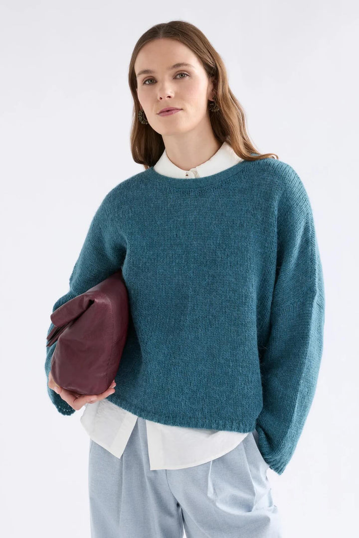 Agna Knit Sweater – Stone Blue