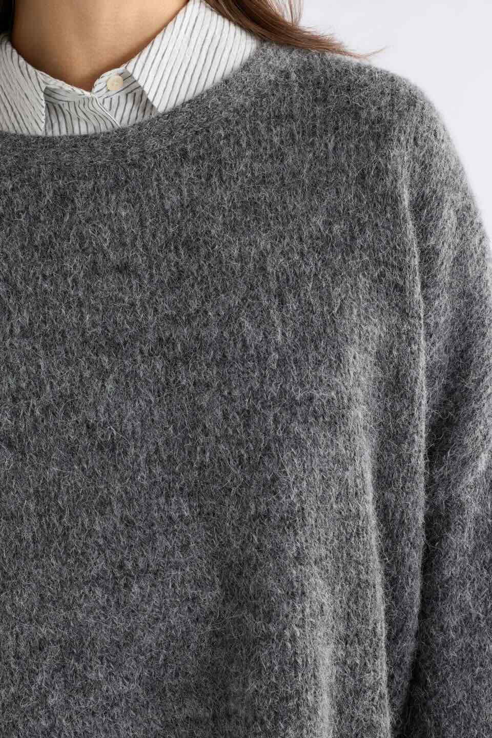 ELK Agna Sweater - Mid Grey Marle
