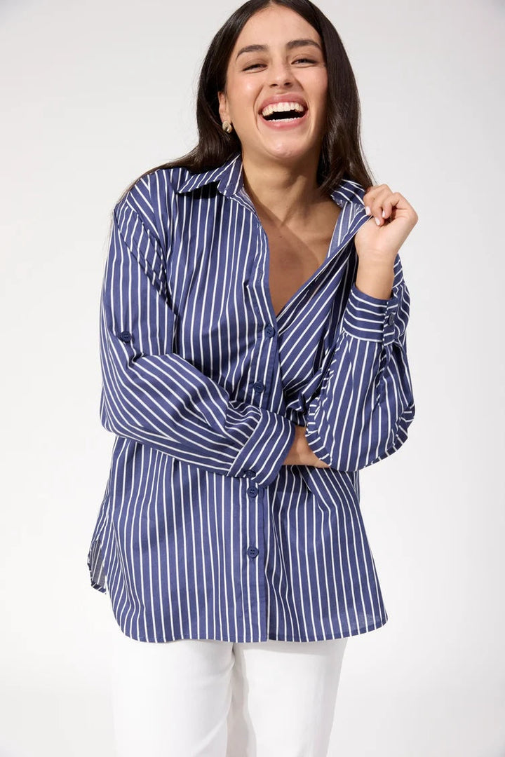 Fairbanks Stripe Shirt – Navy