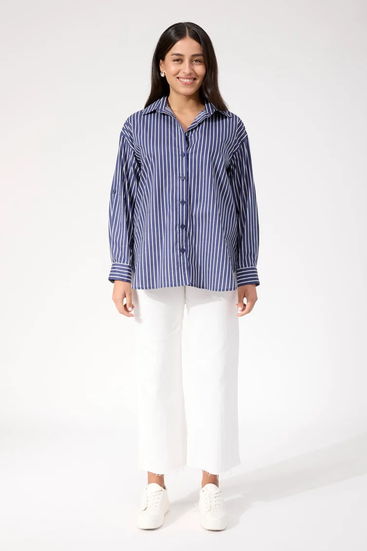 Fairbanks Stripe Shirt – Navy