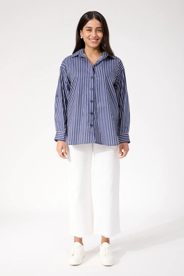 Fairbanks Stripe Shirt – Navy
