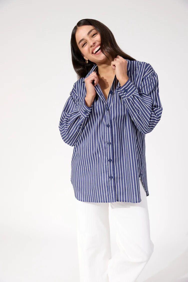 Fairbanks Stripe Shirt – Navy