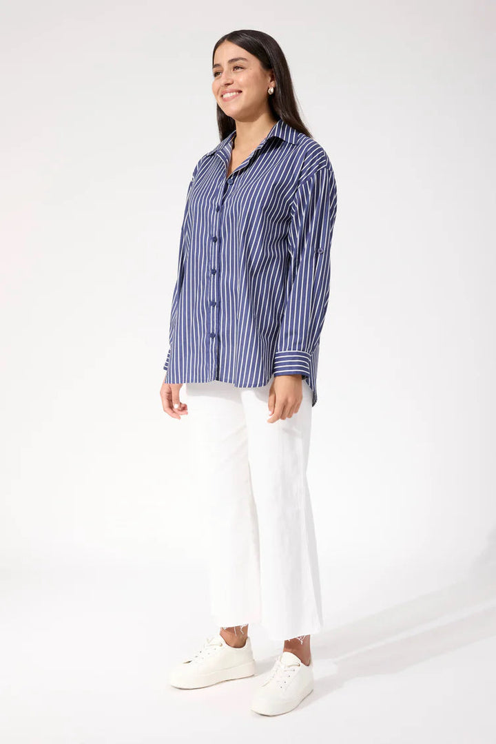 Fairbanks Stripe Shirt – Navy