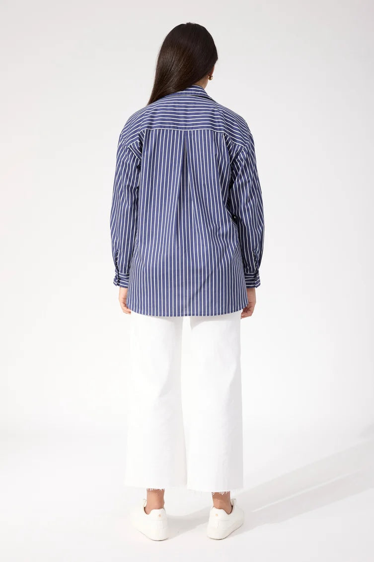 Fairbanks Stripe Shirt - Navy
