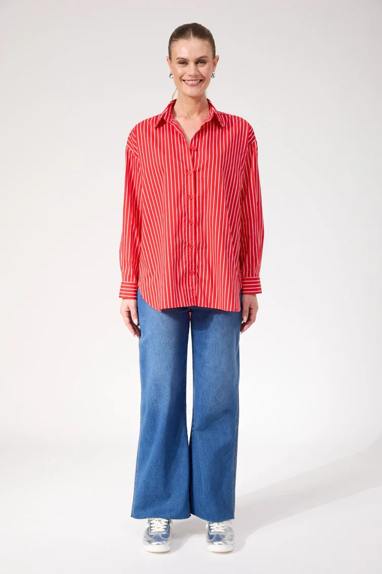 Fairbanks Stripe Shirt - Red