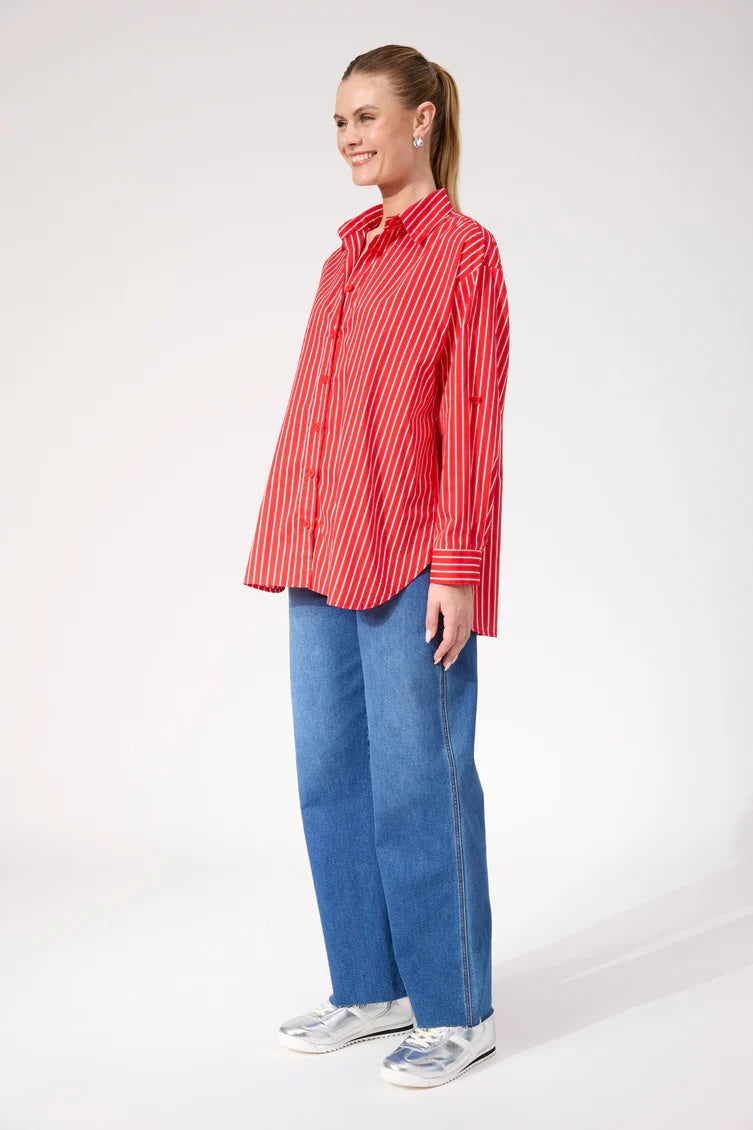 Fairbanks Stripe Shirt – Red