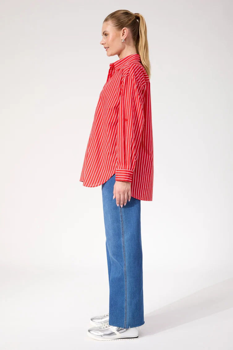 Fairbanks Stripe Shirt - Red