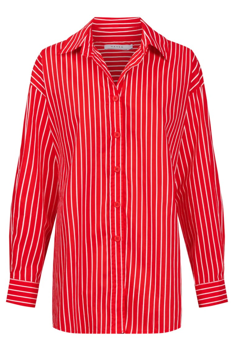 Fairbanks Stripe Shirt - Red