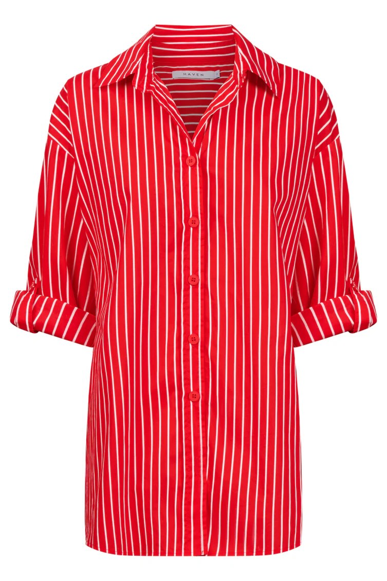Fairbanks Stripe Shirt - Red