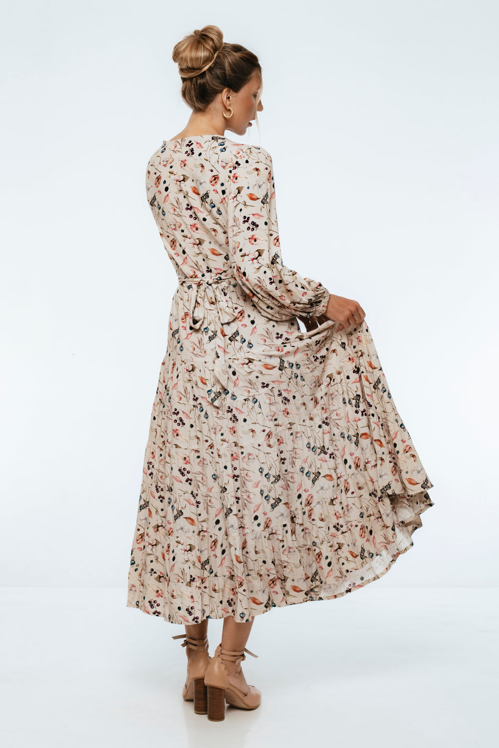 Womens Flamenco Boho Wrap Maxi Dress - Rouge Berry