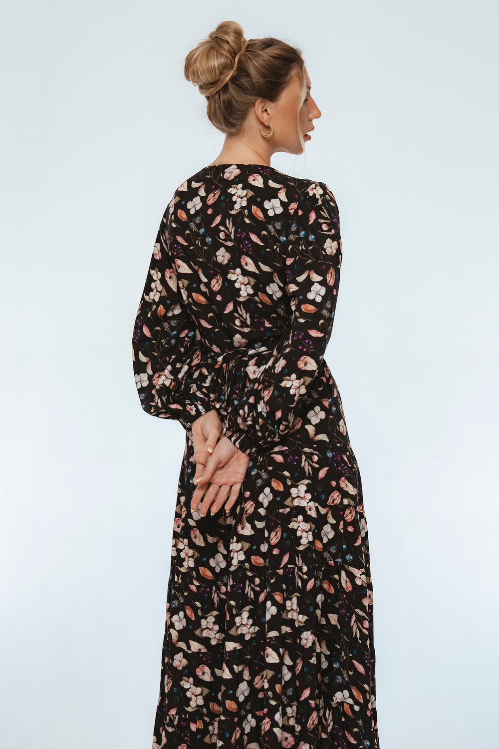 Womens Flamenco Boho Wrap Maxi Dress - Rouge Berry
