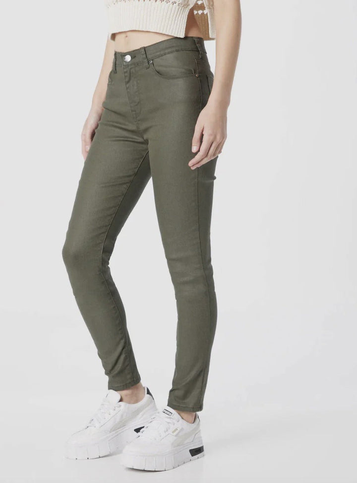 Florian Coated Jeans – Green