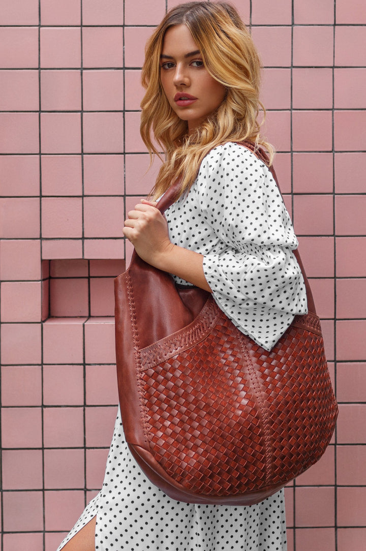 Oversized Leather Hobo Bag